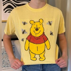 Disney Yellow Winnie the Pooh Short Sleeve Tee